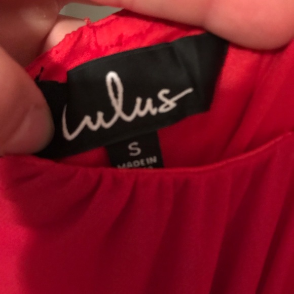 Lulus red floor length dress - Picture 3 of 4